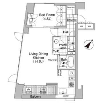 コンフォリア代官山青葉台 201 間取り図