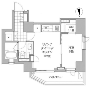 アパートメンツタワー六本木 1002 間取り図