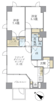 アパートメンツタワー六本木 1102 間取り図
