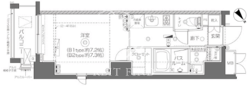 ズーム月島 202 間取り図