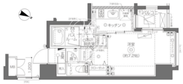 ズーム月島 203 間取り図