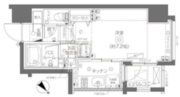 ズーム月島 204 間取り図