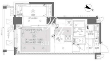 ズーム月島 501 間取り図