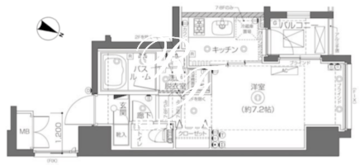 ズーム月島 604 間取り図