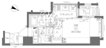 ズーム月島 704 間取り図