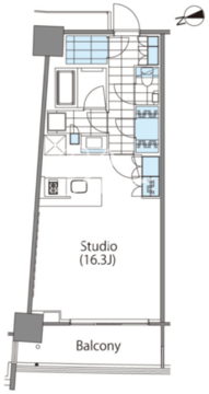 コンフォリア新宿イーストサイドタワー 407 間取り図