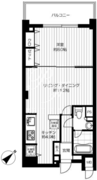 グラマシー恵比寿 217 間取り図