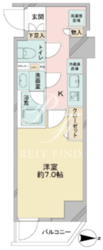 カバナ浅草 203 間取り図
