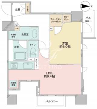 カバナ浅草 802 間取り図