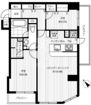 グラマシー恵比寿 503 間取り図