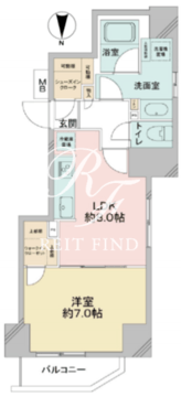 カバナ浅草 901 間取り図