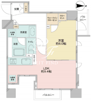 カバナ浅草 902 間取り図