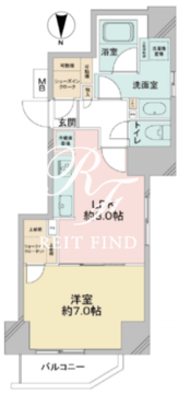 カバナ浅草 1001 間取り図