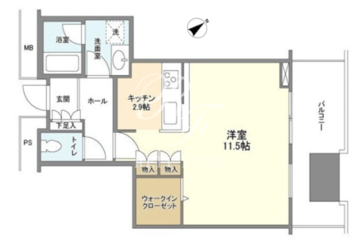 リガーレ日本橋人形町 3503 間取り図
