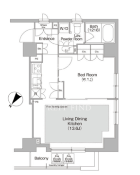コンフォリア日本橋人形町イースト 201 間取り図