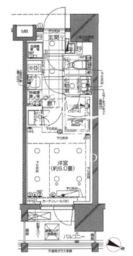 ピアース渋谷ウエスト 803 間取り図