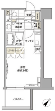 パークハビオ渋谷 511 間取り図