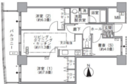 アクティ汐留 2605 間取り図