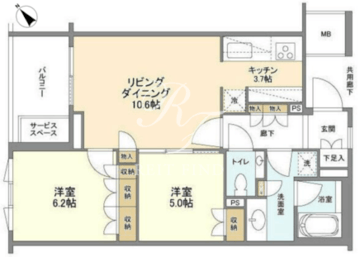 ザ・パークハウス広尾羽澤 320 間取り図
