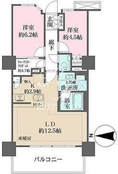 プライムパークス品川シーサイドザ ・タワー 605 間取り図