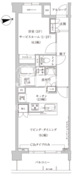 コンフォリア目黒青葉台 301 間取り図