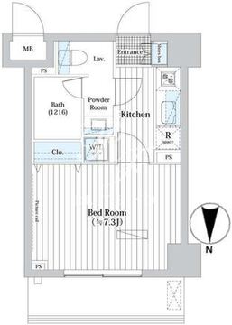 Ｌ・ＢＡＳＥ押上 S-206 間取り図