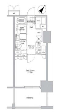コンフォリア渋谷ウエスト 302 間取り図