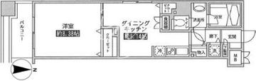 レジディア上野池之端 801 間取り図
