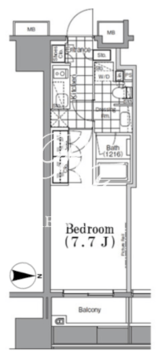 ザ・パークハビオ蔵前 903 間取り図