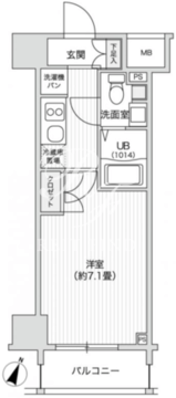 レジディア笹塚2 207 間取り図