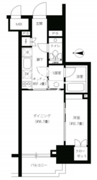 パークキューブ神田 302 間取り図