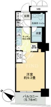 ストーリア品川 403 間取り図