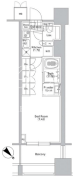 コンフォリア渋谷ウエスト 710 間取り図
