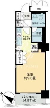 ストーリア品川 410 間取り図