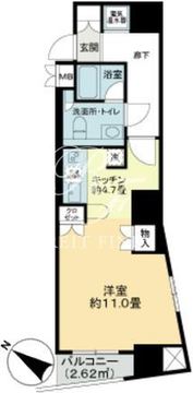 ストーリア品川 612 間取り図