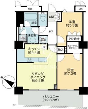 ストーリア品川 2703 間取り図