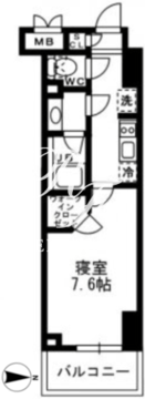 レジディア亀戸 408 間取り図