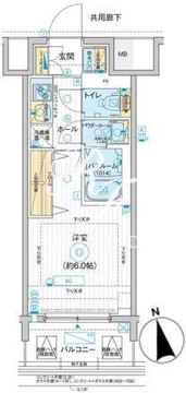 エスタート品川南大井 302 間取り図