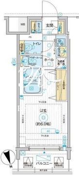 ディームス品川南大井 517 間取り図