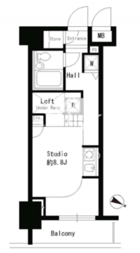 パークルージュ赤坂檜町 502 間取り図