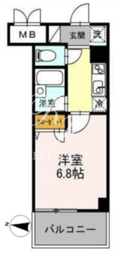 カスタリア住吉 502 間取り図