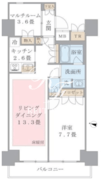 ブリリアイスト東雲キャナルコート 713 間取り図