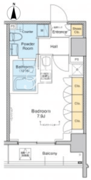 プラウドフラット錦糸町2 306 間取り図
