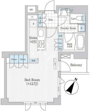 プラチナコート広尾 302 間取り図
