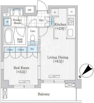 プラチナコート広尾 312 間取り図