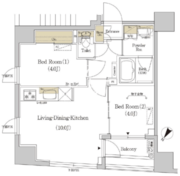 アーバネックス日本橋水天宮 401 間取り図