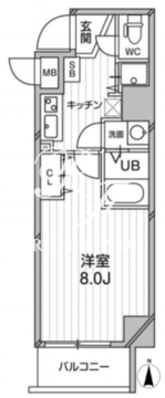 レピュア錦糸町 702 間取り図