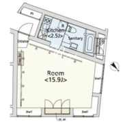 カスタリア恵比寿 403 間取り図