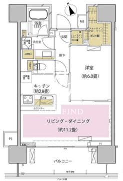 ザ・パークハウス渋谷美竹 606 間取り図