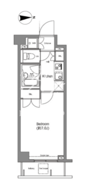 コンフォリア小石川 405 間取り図